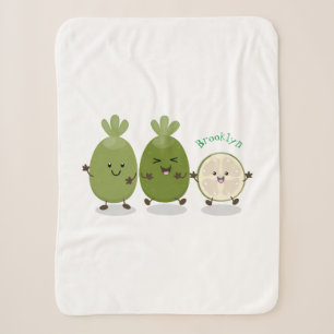 Niedliche Ananas guava feijoa Cartoon Illustration Sherpadecke