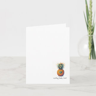 Niedliche Ananas IVF/Embryotransfer-Ermutigung Karte