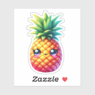 Niedliche Ananas, kundenspezifisch geschnitten Vin Aufkleber