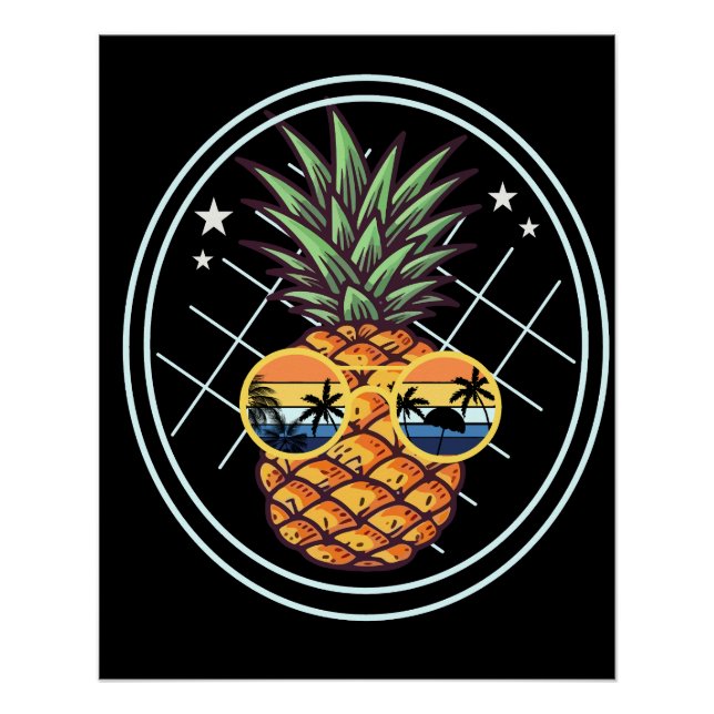 niedliche Ananas Poster (Vorderseite)