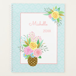 Niedliche Ananas Rose Bouquet Pink Türkis Big Planer