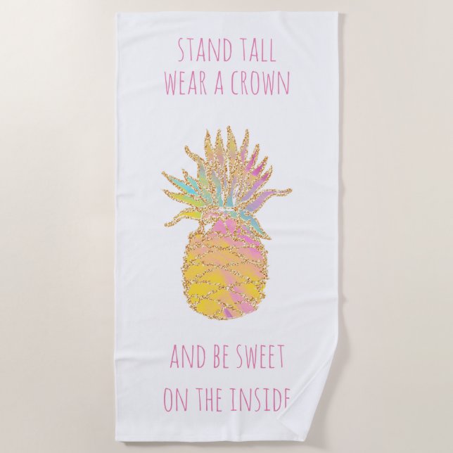 Niedliche Ananas Strandtuch (Vorderseite)