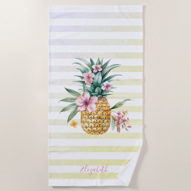 Niedliche Ananas Strandtuch (Vorderseite)