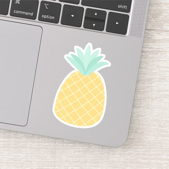 Niedliche Ananas - tropisch Aufkleber (Detail)