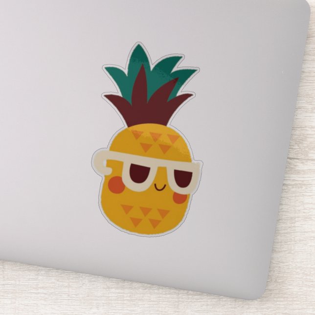 Niedliche Ananas Vinyl Aufkleber (Detail)