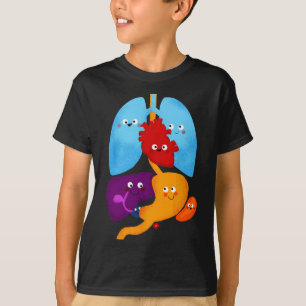 Niedliche Anatomie und Physiologie Herzlasgane T-Shirt
