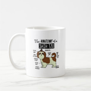 Niedliche Anatomie von schiitischen Tzu-Funny-Hund Kaffeetasse