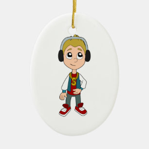 Niedliche angesagte HopfenkinderCartoonverzierung Keramik Ornament