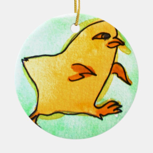 Niedliche angesagte Retroillustrierung für Osterkü Keramikornament (Vorne)