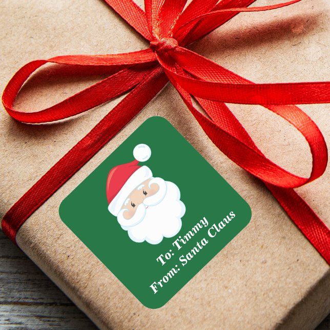 Niedliche Angewohnheit von Weihnachten Grünen Weih Quadratischer Aufkleber (Von Creator hochgeladen)