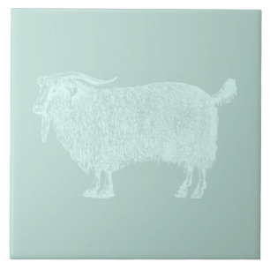 Niedliche Angora-Ziege CUSTOM-FARBE Fliese