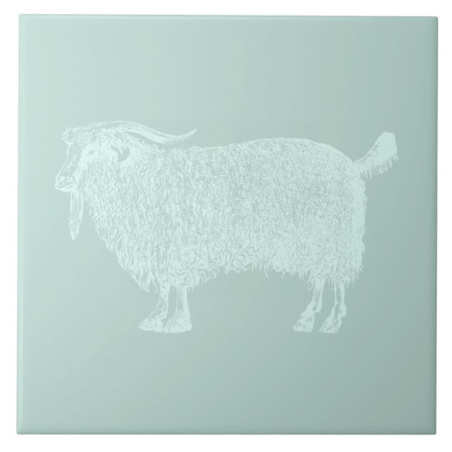 Niedliche Angora-Ziege CUSTOM-FARBE Fliese (Vorderseite)