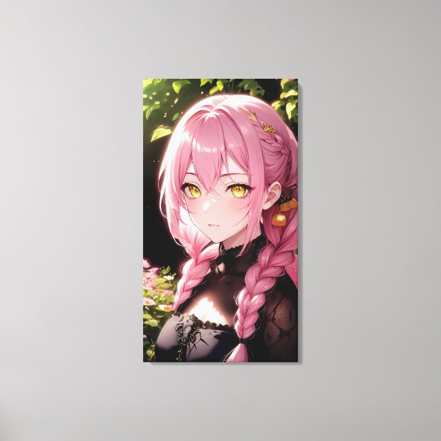 Niedliche Anime Art. Leinwanddruck (Vorderseite)