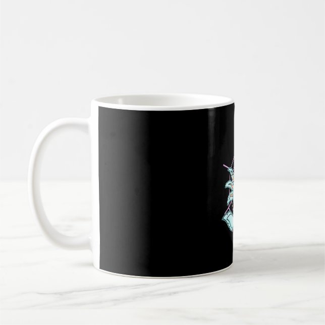 Niedliche Anime Axolotl Holding Pumpkin für Kawaii Kaffeetasse (Links)