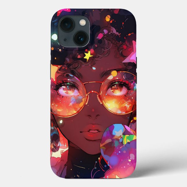 Niedliche Anime Girl American Art Case-Mate iPhone Hülle (Rückseite)