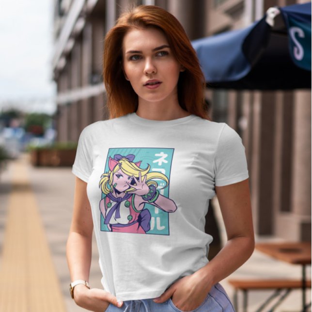 Niedliche Anime Girl Cat Ears T-Shirt (Von Creator hochgeladen)