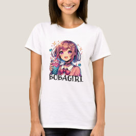 Niedliche Anime Girl Holding Bubble Tee