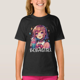 Niedliche Anime Girl Holding Bubble Tee