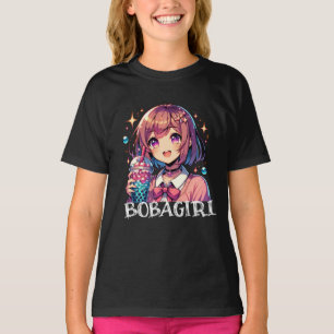 Niedliche Anime Girl Holding Bubble Tee