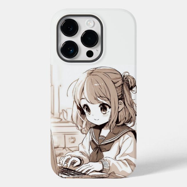 Niedliche Anime Girl iPhone/iPad Gehäuse Case-Mate iPhone 14 Pro Hülle (Rückseite)