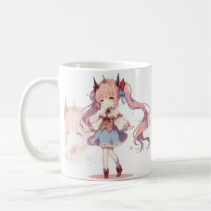 Niedliche Anime Girl Kaffeemaschine Tasse