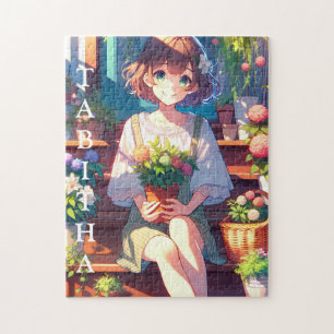 Niedliche Anime Girl mit einer Personalisierten Pf