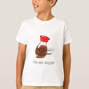 Niedliche Anime-Sojasoße "ich bin das glückliche T-Shirt