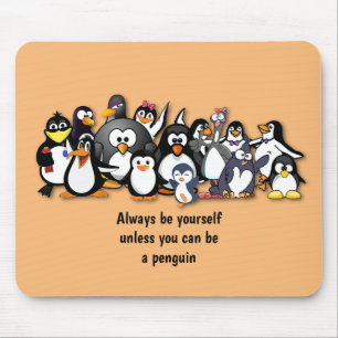 Niedliche animierte Pinguine Mousepad
