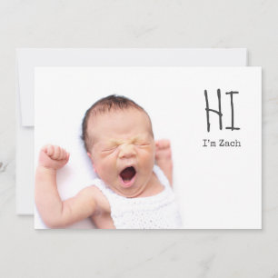 Niedliche Ankündigung von Foto Baby-Geburt