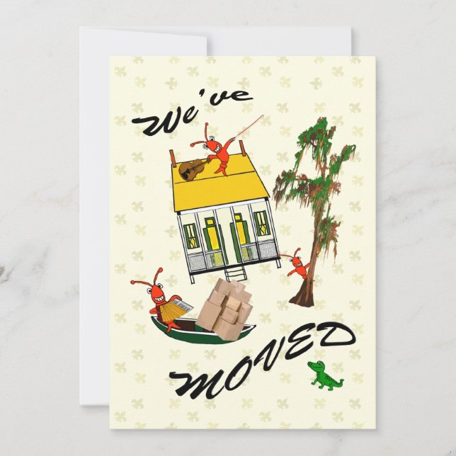 Niedliche Ankündigungen von Cajun Crawfish Moving (Vorderseite)