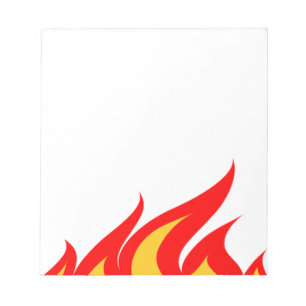 Niedliche Anmerkungsauflagen mit Feuerflammendruck Notizblock