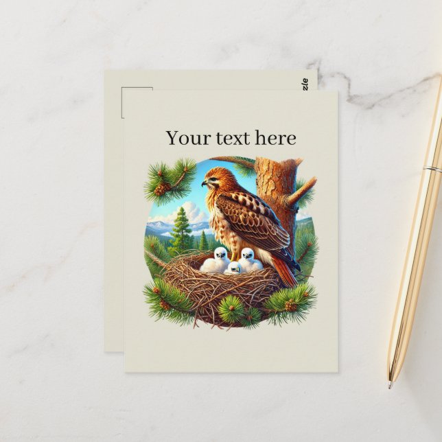 Niedliche, anpassbare Tierfreunde Postkarte (Vorderseite/Rückseite Beispiel)