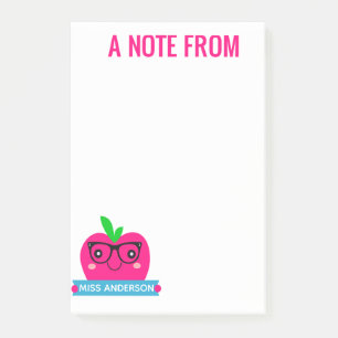 Niedliche Apple Post IT Notizen für Lehrer