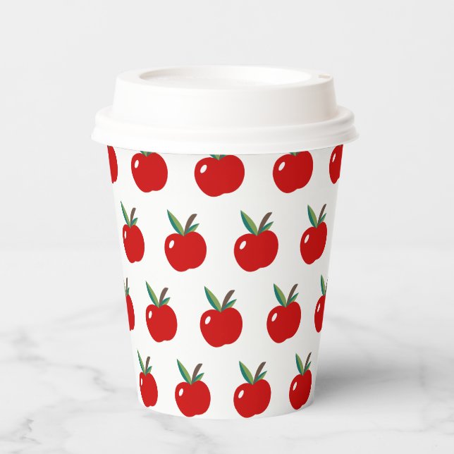 Niedliche Apple Quotierpapiergruppen Pappbecher (Vorderseite)