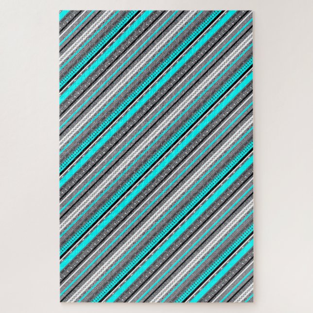 Niedliche Aqua-Aztec-Muster (Vertikal)