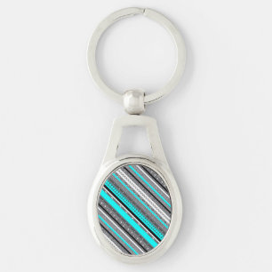 Niedliche Aqua-Aztec-Muster Schlüsselanhänger