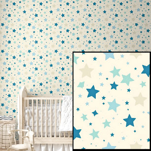 Niedliche Aqua & Blue Stars Tapete