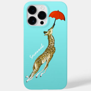 Niedliche Aqua Flying Giraffe Roter Regenschirm title_seo2
