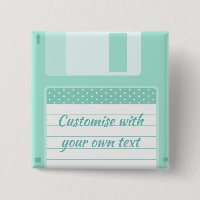 Niedliche Aquamarine Diskette zum Anpassen mit eig