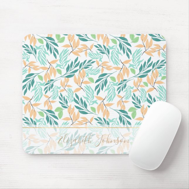 Niedliche Aquamarine Orangenfolienfarbe Mousepad (Mit Mouse)