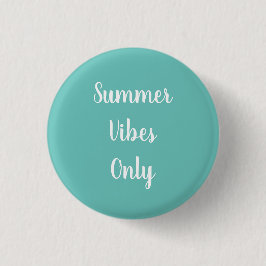 Niedliche Aquamarine Sommerfarben nur in weißer Ty Button