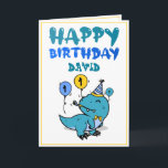 Niedliche Aquamarine T-Rex Dinosaur Grandson 1. Ge Karte<br><div class="desc">Niedlichen Aquamarinen T-Rex Dinosaurier Grandson 1. Geburtstag, dieses Design ist für jeden, der etwas Schönes für einen kleinen Jungen zu seinem 1. Geburtstag sucht. Wenn Sie sich für die Einladung zum 1. Geburtstag, besonders für Ihren Enkel, interessieren, ist diese Einladung genau das Richtige für Sie. Das Design umfasst einen niedlichen...</div>