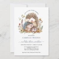 Niedliche Aquarell Igel Familienwaage Kinderdusche