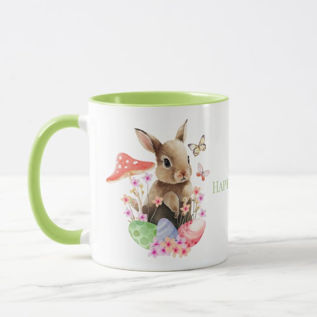 Niedliche Aquarellbär- und Ostereier Tasse (Links)
