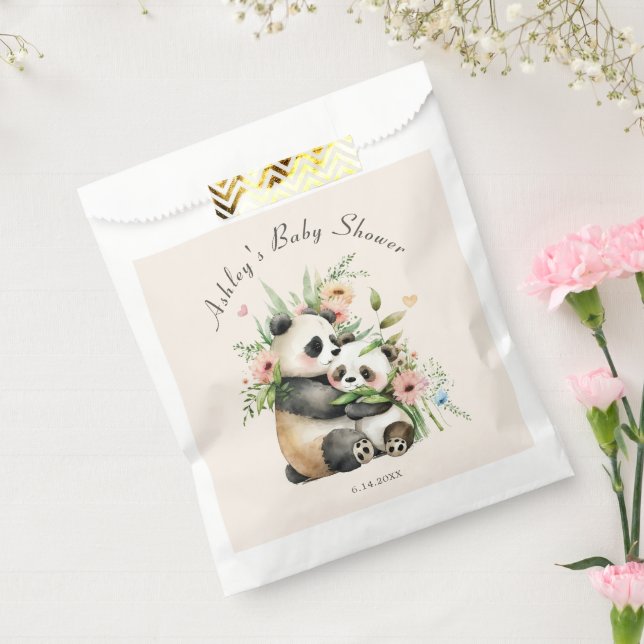 Niedliche Aquarellbären & Blume Kinderdusche Geschenktütchen (Versiegelt)