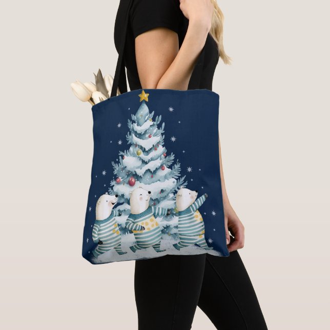 Niedliche Aquarellbären Tasche (Von Nahem)