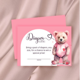 Niedliche Aquarellbärenverlosung Begleitkarte