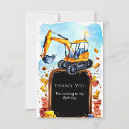 Niedliche Aquarellbauweise Geburtstag Dankeskarte