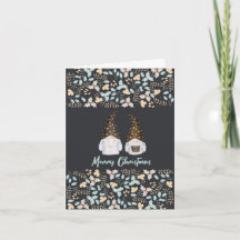Niedliche Aquarellbilder Gnomes Frohe Weihnachtska