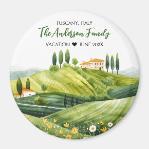 Niedliche Aquarellbilder in der Toskana Italien Magnet